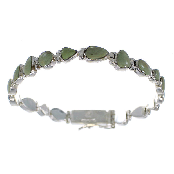 Turquoise Authentic Sterling Silver Link Bracelet AX54236