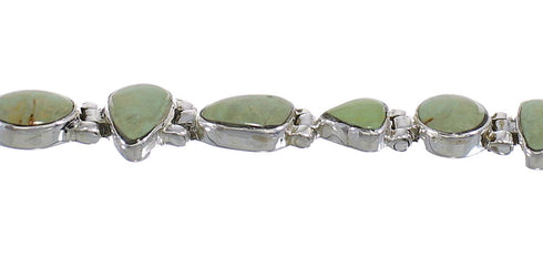 Turquoise Authentic Sterling Silver Link Bracelet AX54236