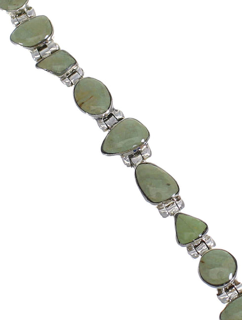 Turquoise Authentic Sterling Silver Link Bracelet AX54236