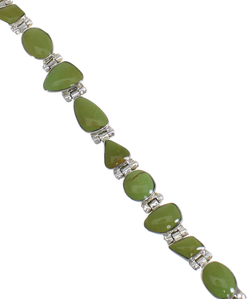 Turquoise Genuine Sterling Silver Jewelry Link Bracelet AX54241
