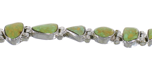 Southwestern Turquoise Sterling Silver Link Bracelet AX54247
