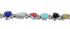 Multicolor Southwest Sterling Silver Link Bracelet AX54267