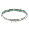 Turquoise And Opal Sterling Silver Jewelry Link Bracelet AX54345