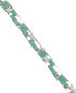 Turquoise And Opal Sterling Silver Jewelry Link Bracelet AX54345
