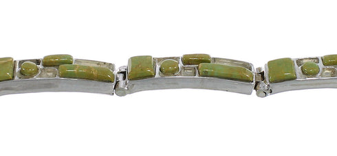 Authentic Sterling Silver Turquoise Link Bracelet AX54354