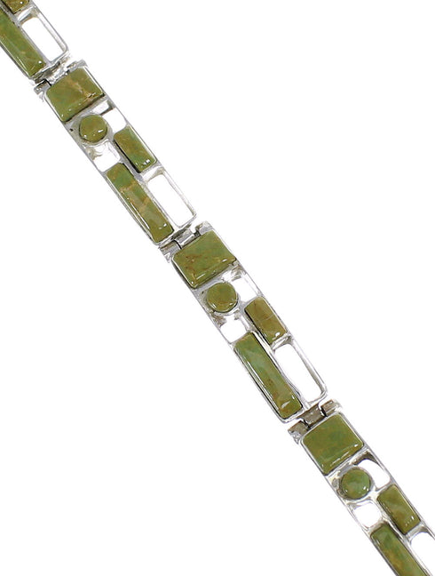 Authentic Sterling Silver Turquoise Link Bracelet AX54354