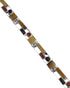 Multicolor Southwestern Sterling Silver Link Bracelet AX54374
