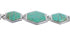 Turquoise Inlay Sterling Silver Link Bracelet AX54105