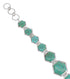 Turquoise Inlay Sterling Silver Link Bracelet AX54105