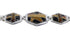 Multicolor Inlay Sterling Silver Link Bracelet AX54128