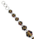 Multicolor Inlay Sterling Silver Link Bracelet AX54128