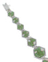 Turquoise And Opal Sterling Silver Southwest Link Bracelet AX54142
