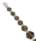 Multicolor Inlay Southwestern Silver Link Bracelet AX54149