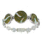 Silver Southwestern Turquoise And Opal Jewelry Link Bracelet AX54199