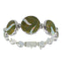 Silver Southwestern Turquoise And Opal Jewelry Link Bracelet AX54199