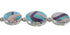 Multicolor Genuine Sterling Silver Link Bracelet AX54205