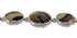 Multicolor Inlay Authentic Sterling Silver Link Bracelet AX54209