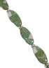 Opal And Turquoise Inlay Silver Link Bracelet AX54572