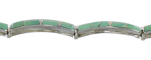 Turquoise And Opal Southwest Silver Jewelry Link Bracelet AX55088