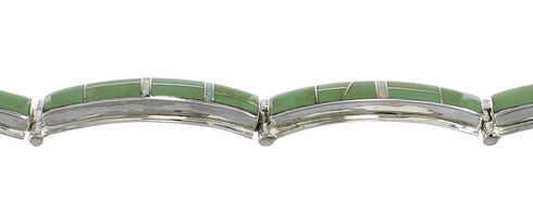 Turquoise And Opal Southwestern Silver Jewelry Link Bracelet AX55089