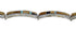 Multicolor Inlay Silver Link Bracelet AX55164