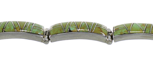 Turquoise Southwest Sterling Silver Link Bracelet AX55189