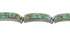 Southwest Turquoise Authenitc Sterling Silver Link Bracelet AX55247