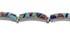 Multicolor Inlay Sterling Silver Link Bracelet AX55286