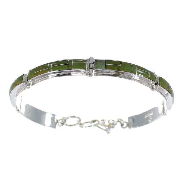 Southwestern Turquoise Sterling Silver Link Bracelet AX54760