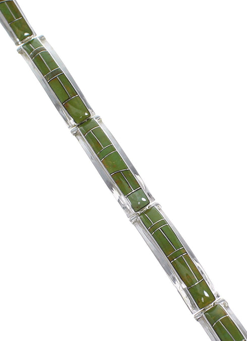 Southwestern Turquoise Sterling Silver Link Bracelet AX54760