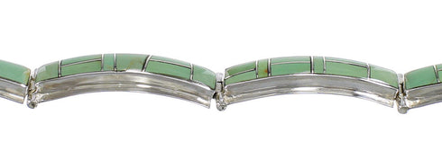Sterling Silver Turquoise Inlay Link Bracelet AX54767