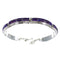 Magenta Turquoise Inlay Sterling Silver Link Bracelet AX65520
