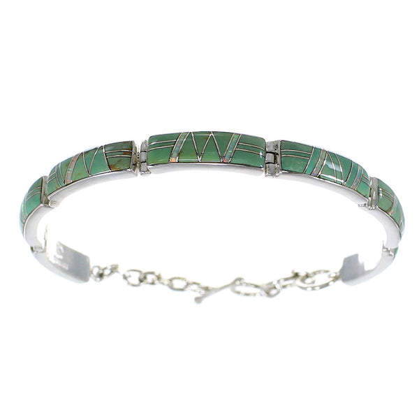 Turquoise And Opal Southwest Silver Jewelry Link Bracelet AX54903