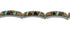 Multicolor Inlay Sterling Silver Jewelry Link Bracelet AX54931