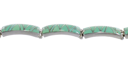 Authentic Sterling Silver Turquoise Link Bracelet AX54937