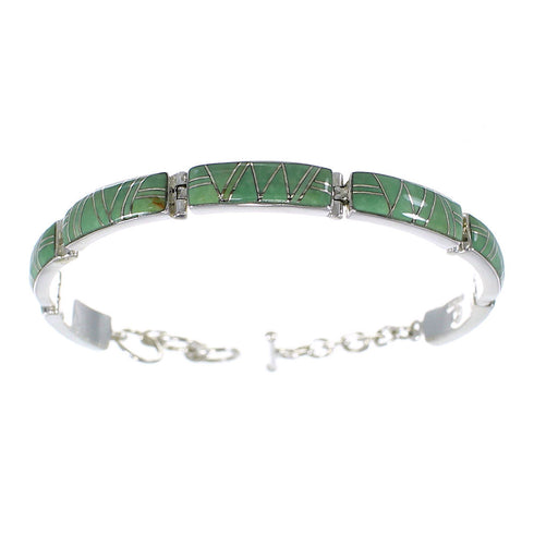 Southwest Turquoise Jewelry Sterling Silver Link Bracelet AX54991