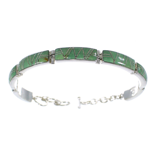 Southwest Turquoise Jewelry Sterling Silver Link Bracelet AX54991