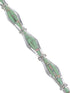 Turquoise And Opal Inlay Sterling Silver Link Bracelet AX54610
