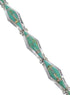 Turquoise And Opal Southwestern Silver Link Bracelet AX54613