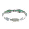 Turquoise And Opal Inlay Southwestern Silver Link Bracelet AX54614