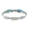Sterling Silver Turquoise And Opal Southwestern Link Bracelet AX54619