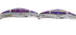 Magenta Turquoise And Opal Silver Link Bracelet AX54620