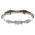 Multicolor Inlay Sterling Silver Link Bracelet AX54622