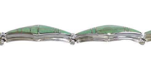 Turquoise Southwest Sterling Silver Link Bracelet AX54627