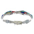Multicolor Inlay Genuine Sterling Silver Link Bracelet AX54659