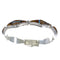 Multicolor Inlay Sterling Silver Southwest Link Bracelet AX54667