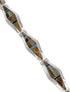 Multicolor Inlay Sterling Silver Southwest Link Bracelet AX54667
