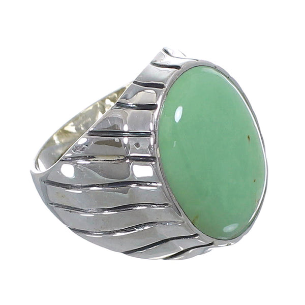 Southwest Turquoise Sterling Silver Ring Size 11-3/4 AX55392