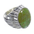 Authentic Sterling Silver Turquoise Inlay Ring Size 11-3/4 AX55462