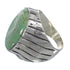 Southwest Sterling Silver Turquoise Inlay Ring Size 8-3/4 AX55469